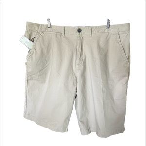 NWT Jachs Khaki Flat Front Shorts Size 40